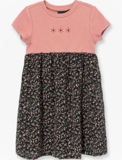 Short-Sleeve Crew Neck Dress