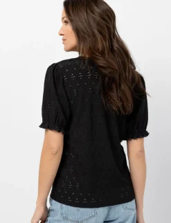 Short-sleeve Eyelet T-shirt