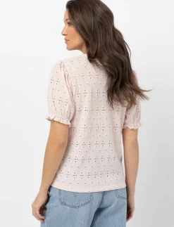 Short-sleeve Eyelet T-shirt