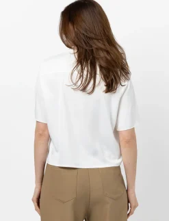 Short-Sleeve Satin Shirt
