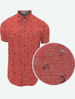 Short-sleeved linen shirt