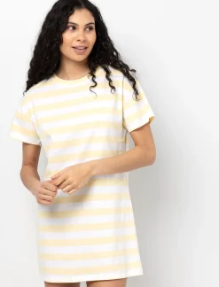 Short-sleeved Striped Jersey Dress