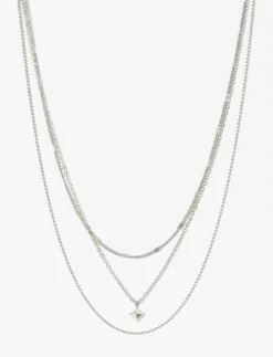Silver-tone Layered Chain Necklace