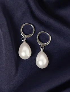Silver-tone Pearl Earrings