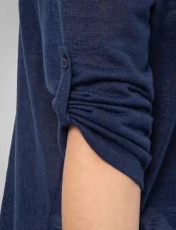 3/4-sleeve Linen-look Tunic