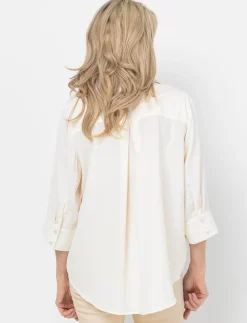 3/4-sleeve Roll-tab Blouse