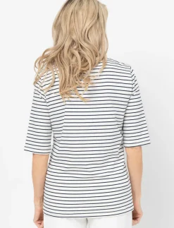 3/4-sleeve Striped T-shirt