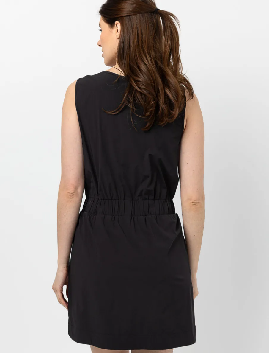 Sleeveless Dress with Elastic Waistband