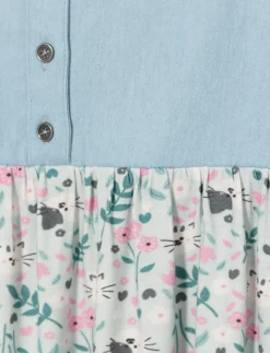 Sleeveless Floral Shirt Dress