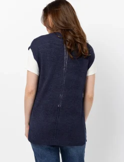 Sleeveless Open Cardigan