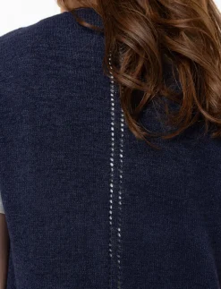 Sleeveless Open Cardigan
