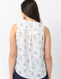 Sleeveless Patterned Blouse