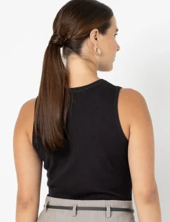 Sleeveless Ribbed Tank Top