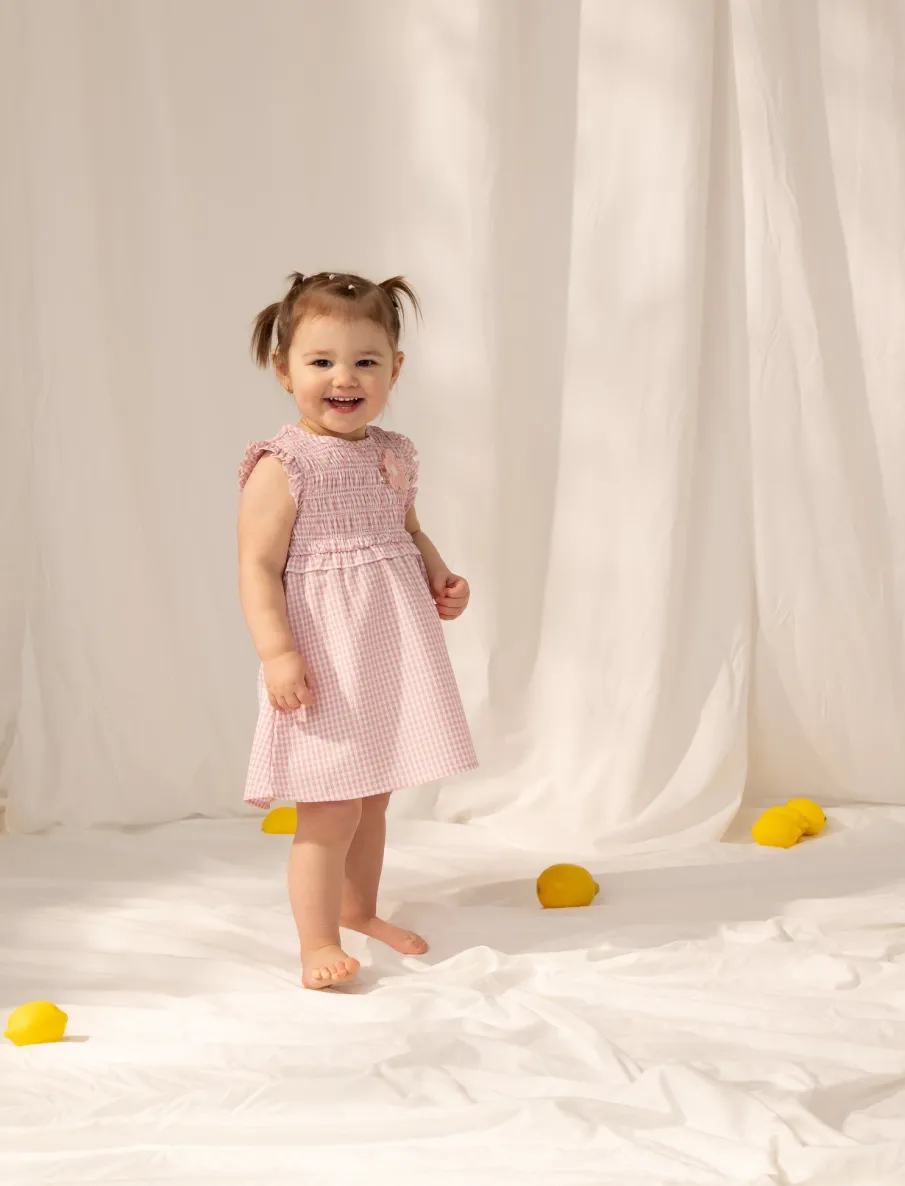 Sleeveless Round-Neck Dress - Baby Girl