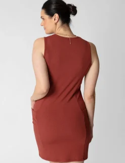 Sleeveless Side Pockets Dress