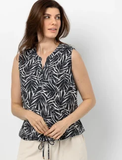 Sleeveless V-Neck Blouse