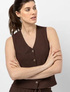 Sleeveless V-Neck Vest