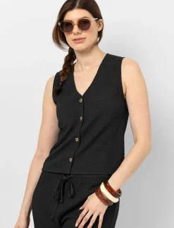 Sleeveless V-Neck Vest