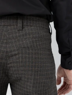 Slim-leg Plaid Pants