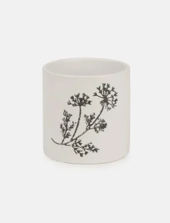 Small ceramic Pot with Floral Design