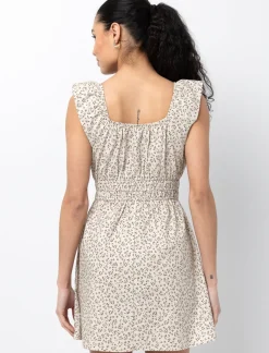 Smocked Waist Floral Dress