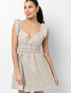 Smocked Waist Floral Dress