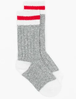 Socks with a Striped Hem