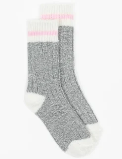 Socks with a Striped Hem