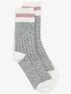 Socks with a Striped Hem