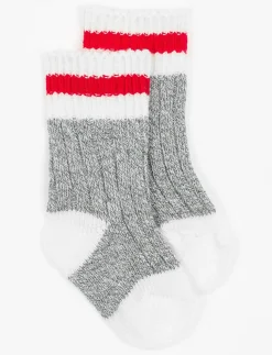 Socks with a Striped Hem