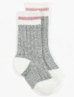 Socks with a Striped Hem
