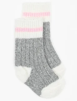 Socks with a Striped Hem
