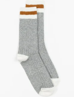 Socks with a Striped Hem