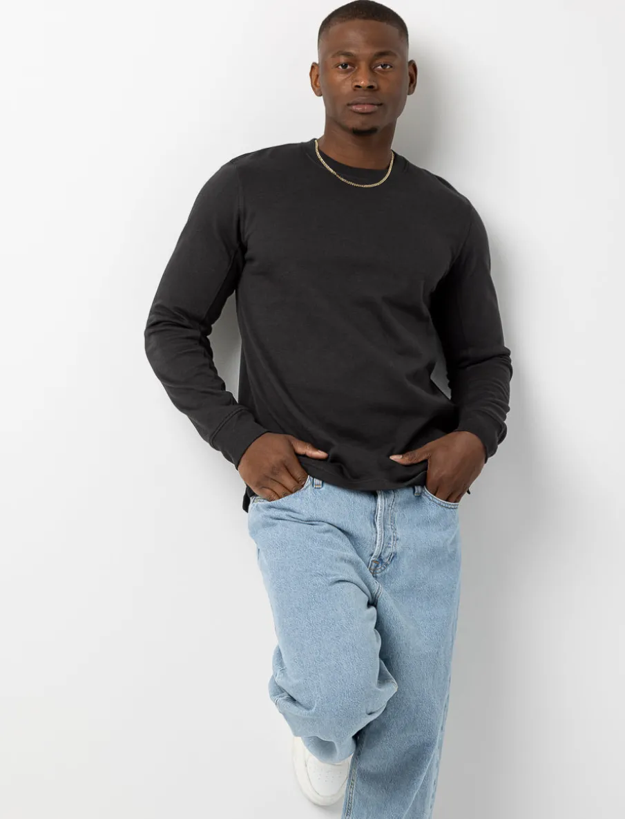 Solid Brushed Suede Sweater