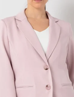 Solid Buttoned Blazer