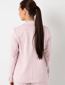 Solid Buttoned Blazer
