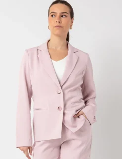 Solid Buttoned Blazer