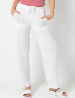 Solid Cargo Pants