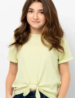 Solid Crew Neck T-Shirt - Teen Girls