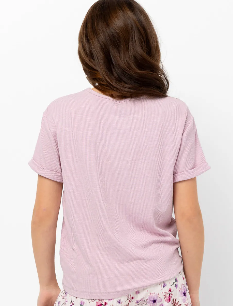 Solid Crew Neck T-Shirt - Teen Girls