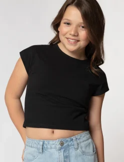 Solid Cropped T-shirt