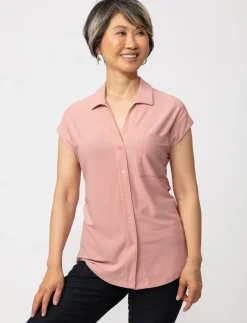 Solid Dolman-sleeve Blouse