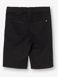 Solid Elastic Waist Shorts
