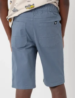 Solid Elastic Waist Shorts
