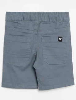 Solid Elastic Waist Shorts