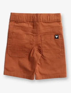Solid Elastic Waist Shorts