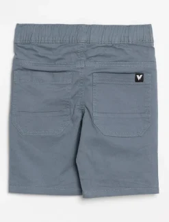 Solid Elastic Waist Shorts