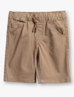 Solid Elastic Waist Shorts