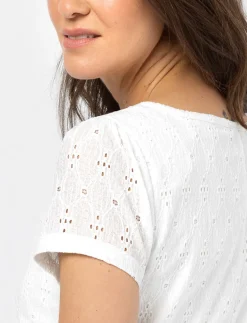 Solid Eyelet Dress