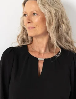 Solid Long-sleeve Blouse